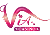 VIA logo — official API33 gold-red lion live casino vendor